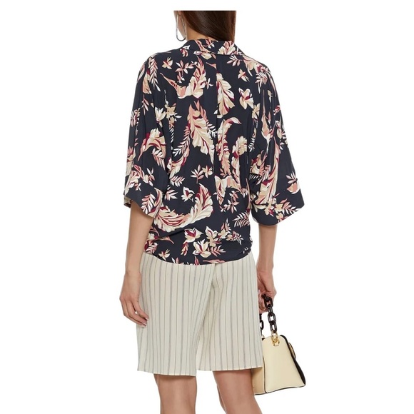 JOIE floral tropical print Summer casual blouse - Picture 3 of 9